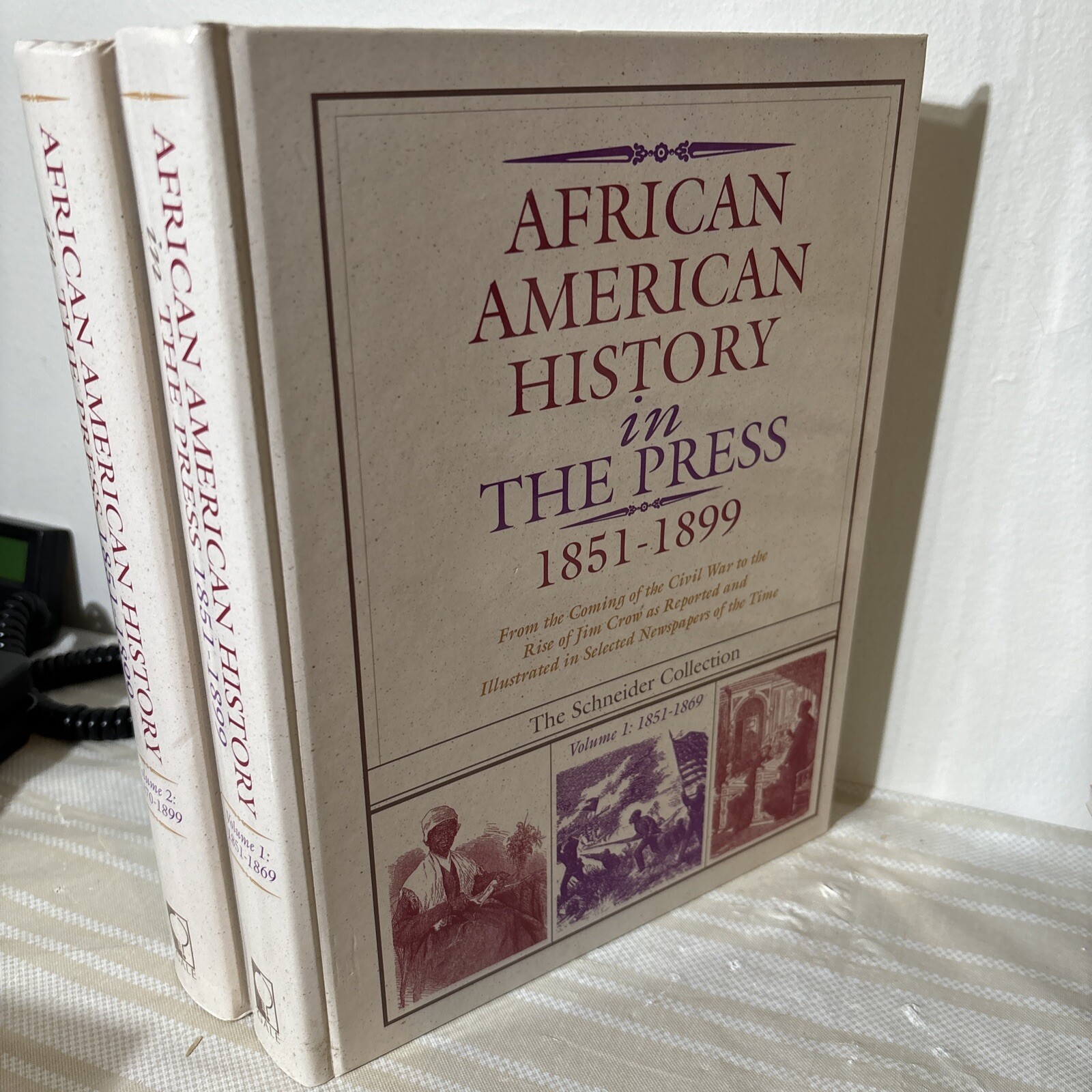 2 VOLUMES African American History in the Press 1851-1899 Schneider Collection