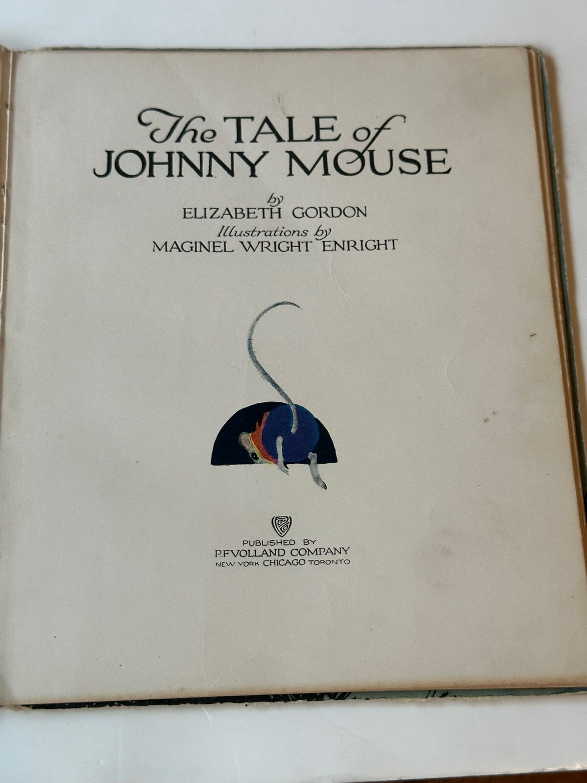 Elizabeth Gordon The Tale of Johnny Mouse P. F. Volland Company 1920