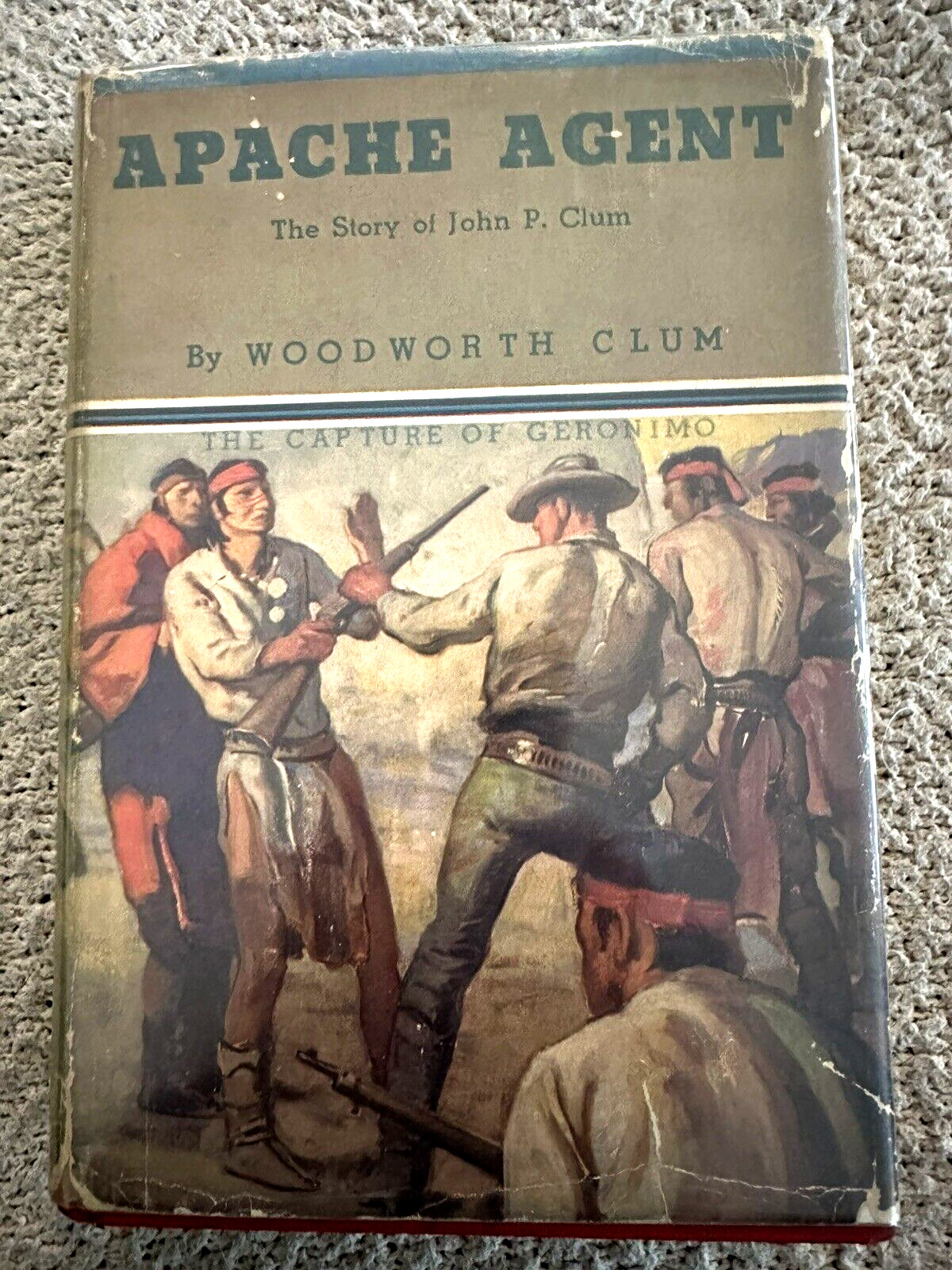 1936 1st Ed., Apache Agent (John P. Clum), Woodworth Clum, DJ, Illustrations
