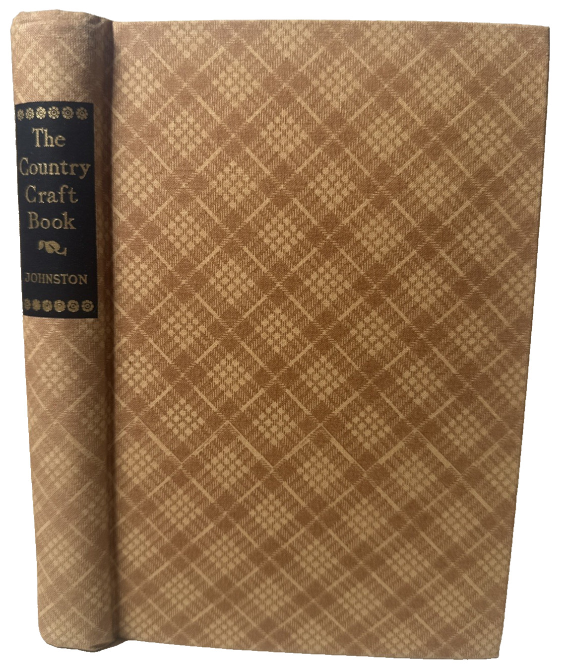 Country Craft Book Wood Stone Metals Clay Johnston 1937 Dust Jacket Antique Book
