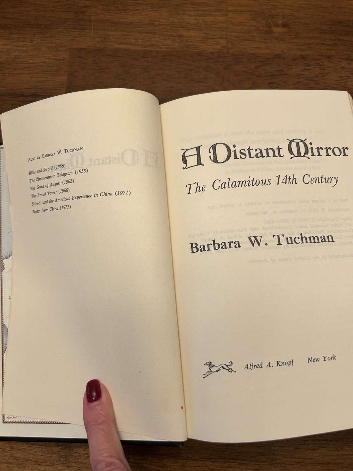 Vintage Collectible A Distant Mirror Tuchman Hardback Book 1978 720 Pages