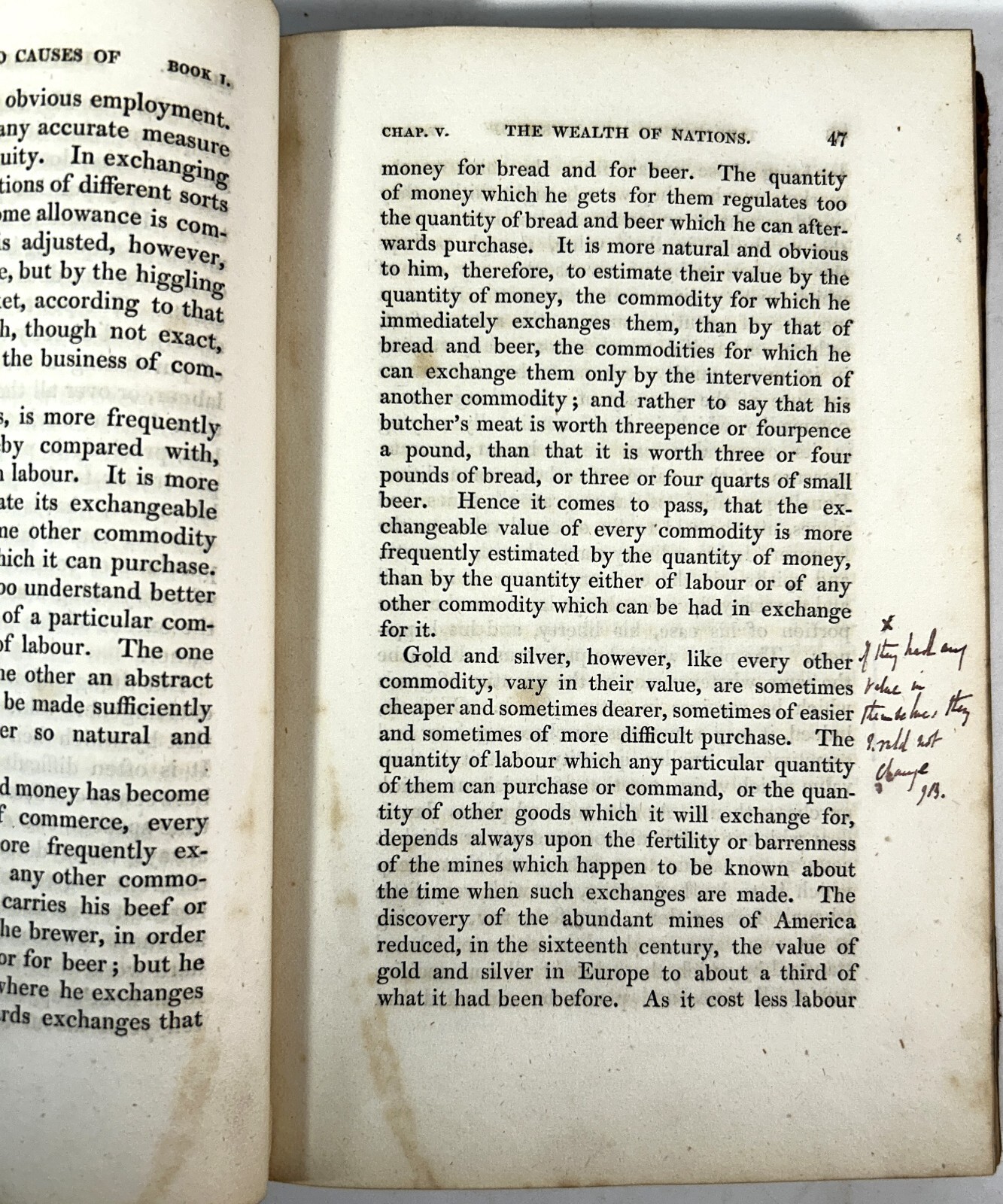 Set of 3 The Wealth of Nations by Adam Smith 1822 Antique Hardcovers