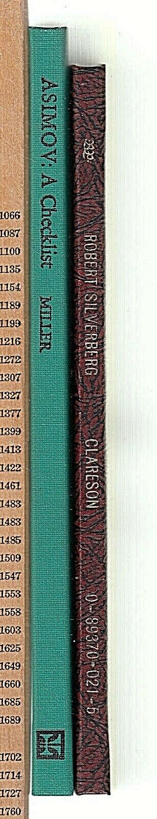 ISAAC ASIMOV A Checklist/ROBERT SILVERBERG Starmont Reader’s Guide #18 both 1sts