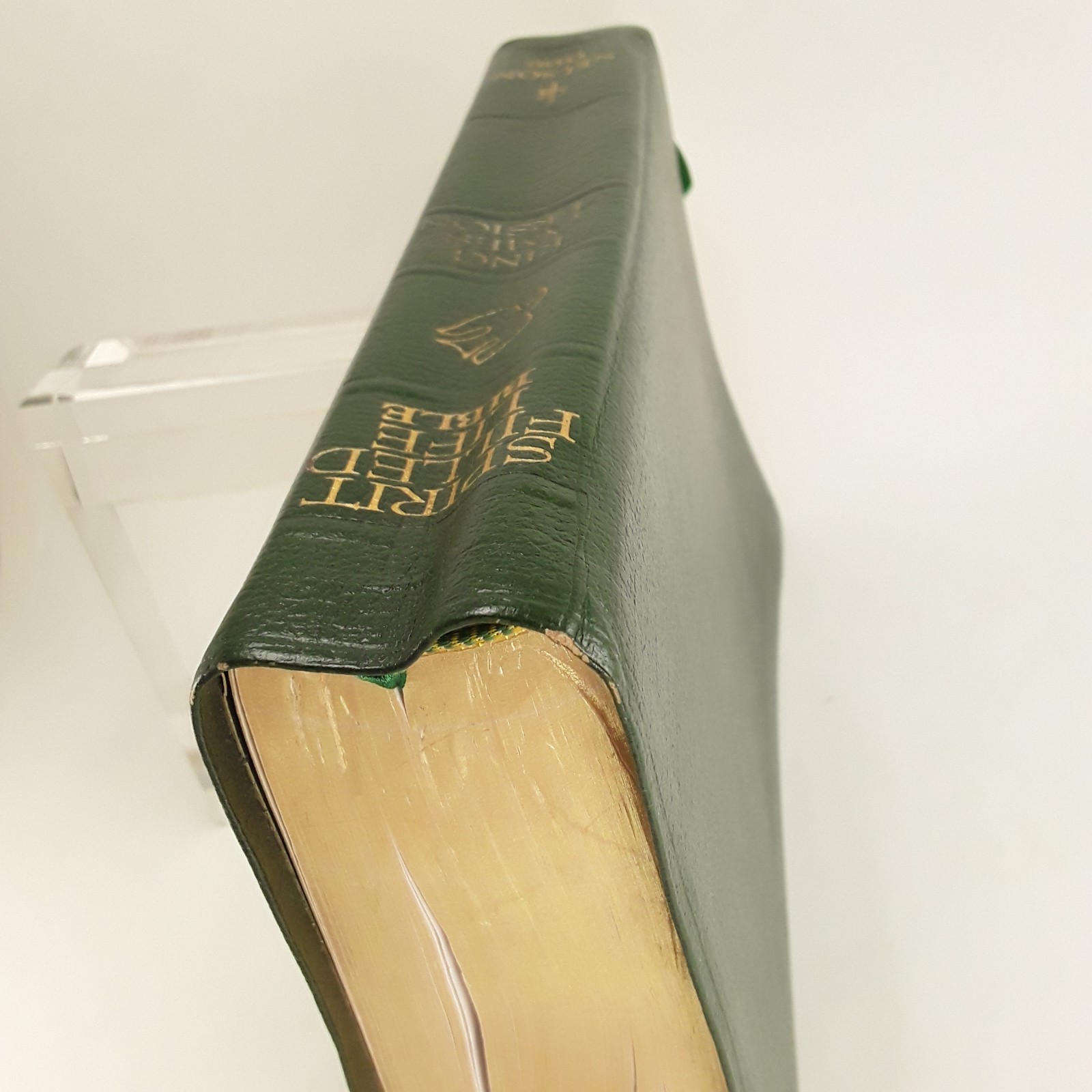 Spirit Filled Life Bible KJV, Red Letter, Green Bonded Leather,1991 Nelson 1355G