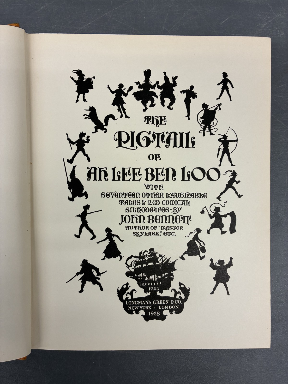 The Pigtail Of Ah Lee Ben Loo by John Bennett 1928, HC 1st Ed Illustrated