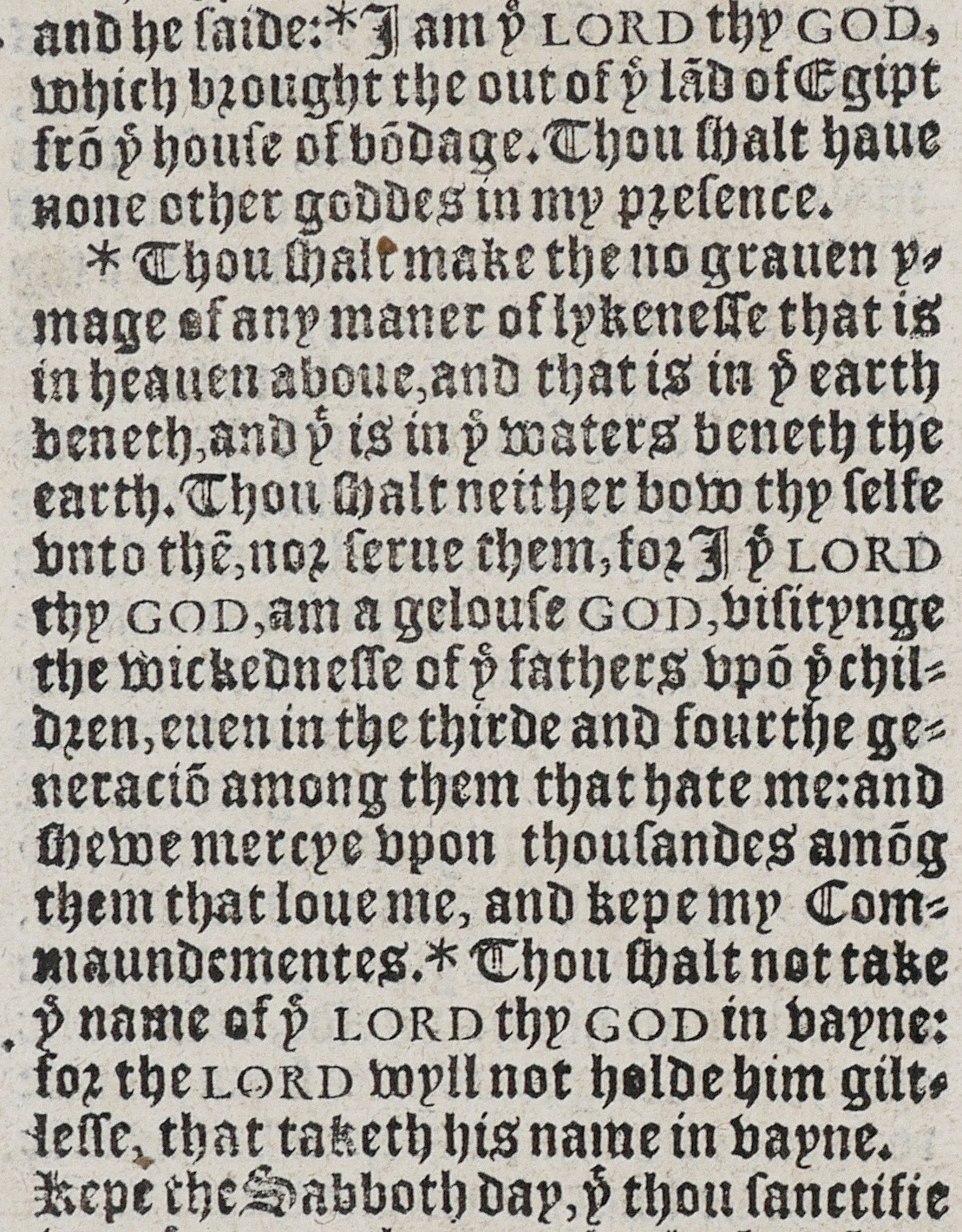 Ten Commandments & Shema 1549 Matthew’s Bible Leaf Deuteronomy 5-6 Folio