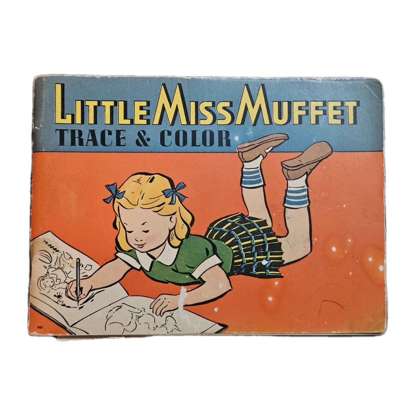 Vintage 1920 Trace & Color Book M.A. Donahue Co New York Children’s Activity Art
