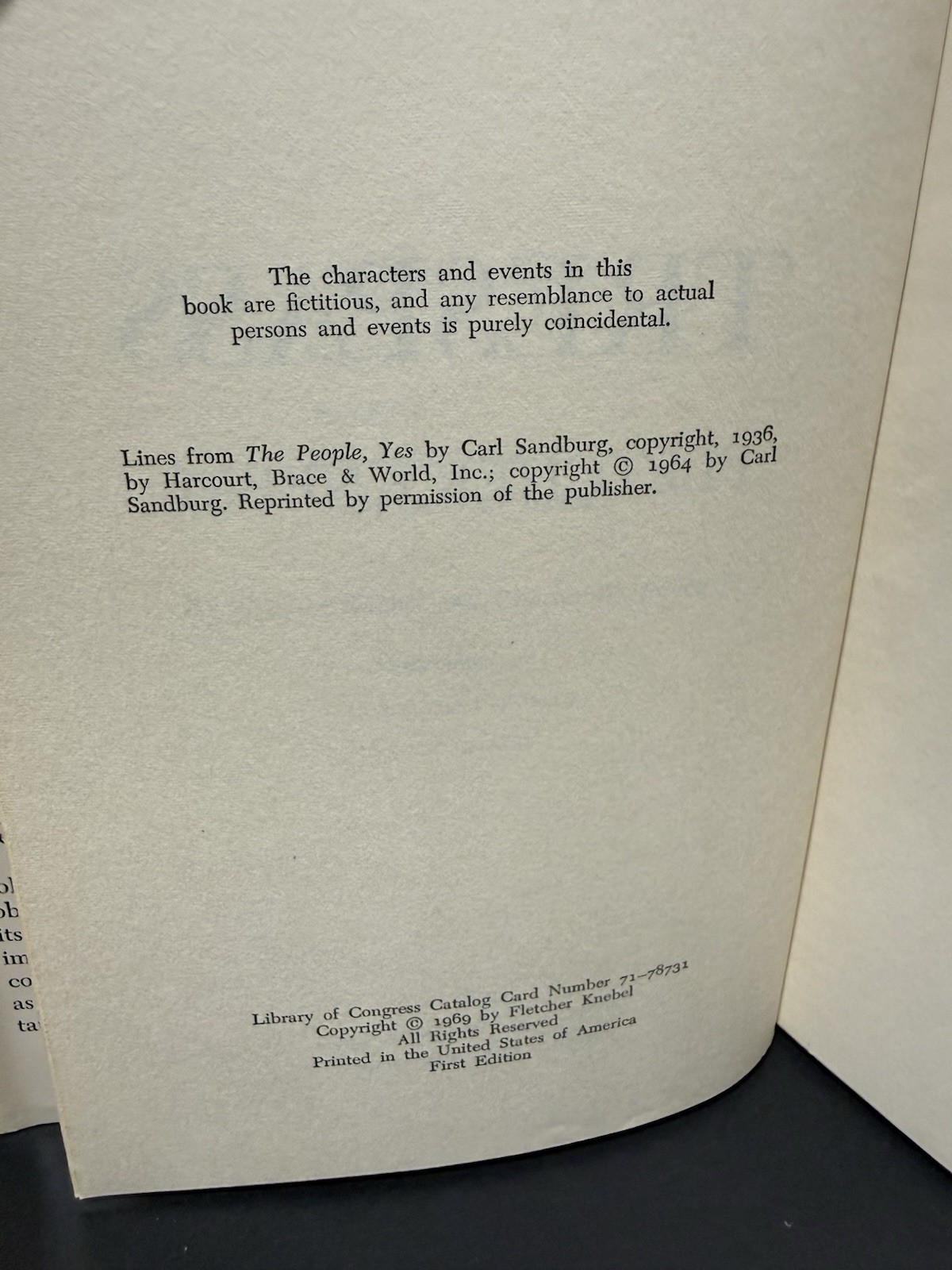Fletcher Knebel Trespass Signed 1st Edition 1969 HC DJ First Edition Inscribed