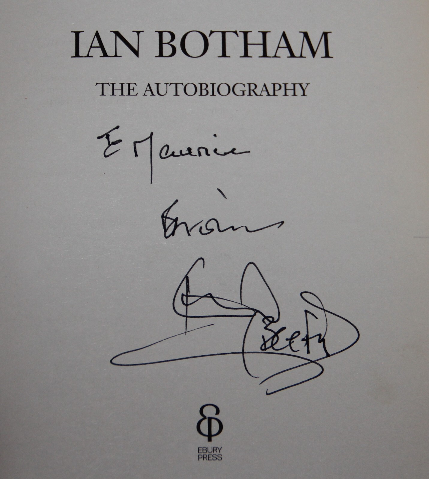 Ian Botham Signed Beefy First Edition 2007 Head On The Autobiography Cricket