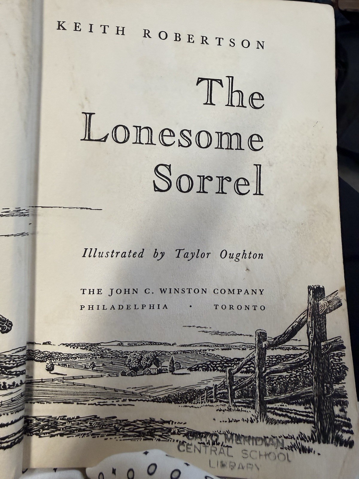 The Lonesome Sorrel Keith Robertson 1952 True First Edition Hardcover Ex-Library