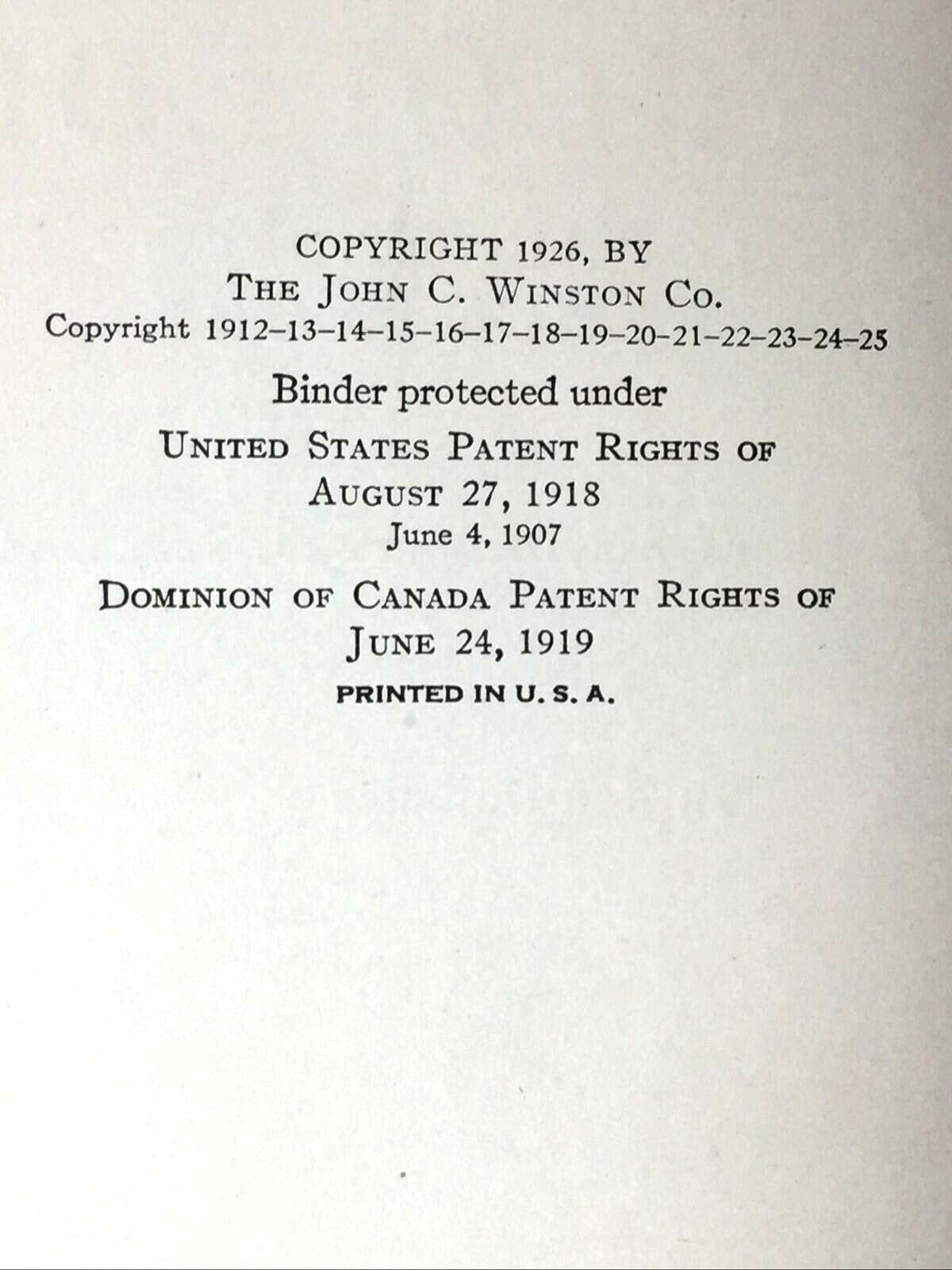 Winston’s Cumulative Loose Leaf Encyclopedia, 1926, Volume 1, Repurpose, Journal