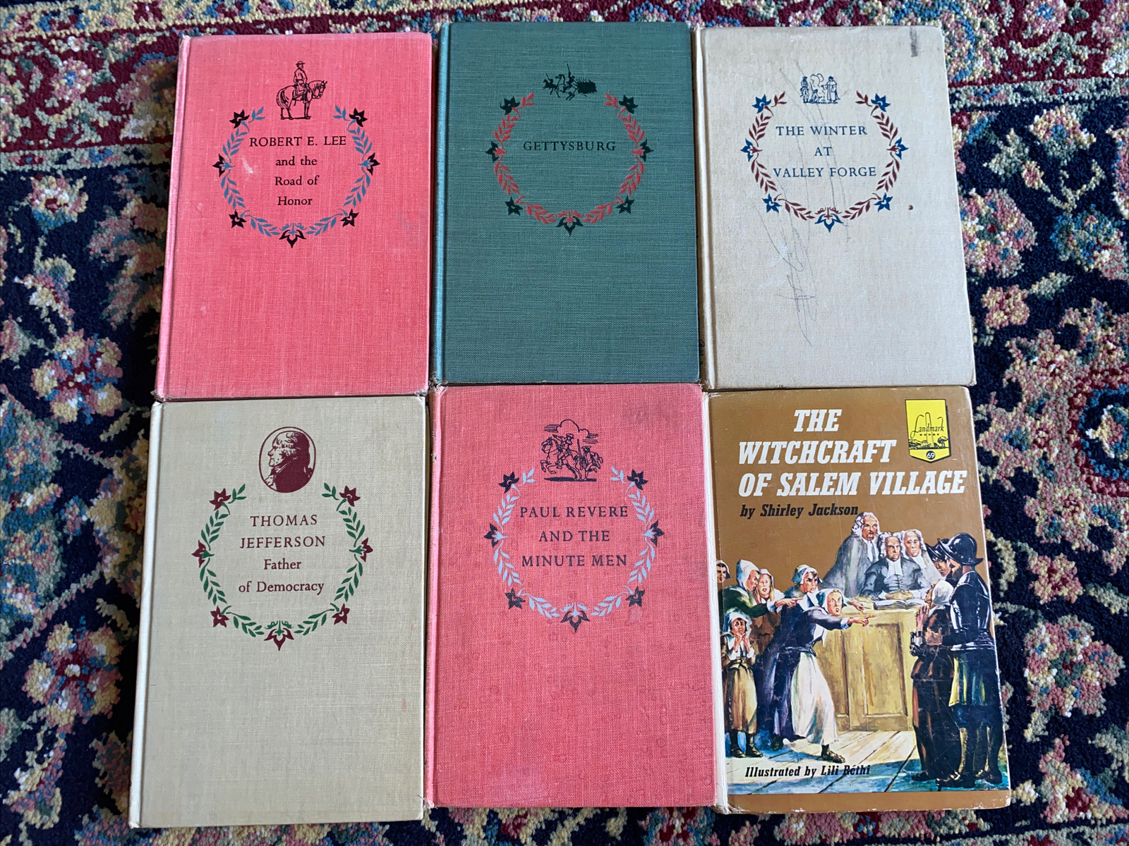 6 Vintage Landmark Books Early Amer. History Revolution Civil War