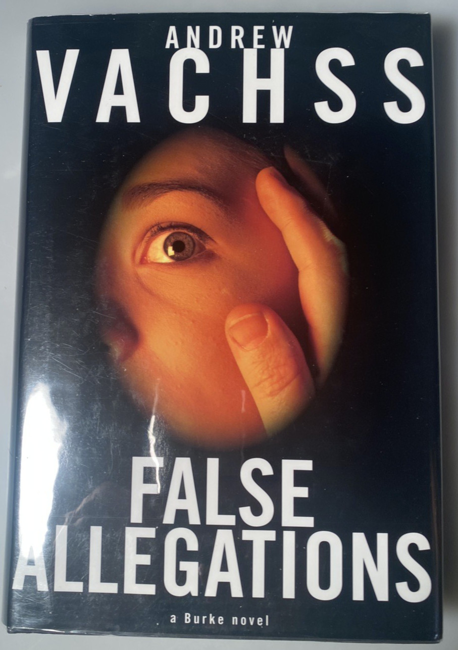 Signed First edition FALSE ALLEGATIONS Andrew Vachss A Burke Mystery Novel 1996