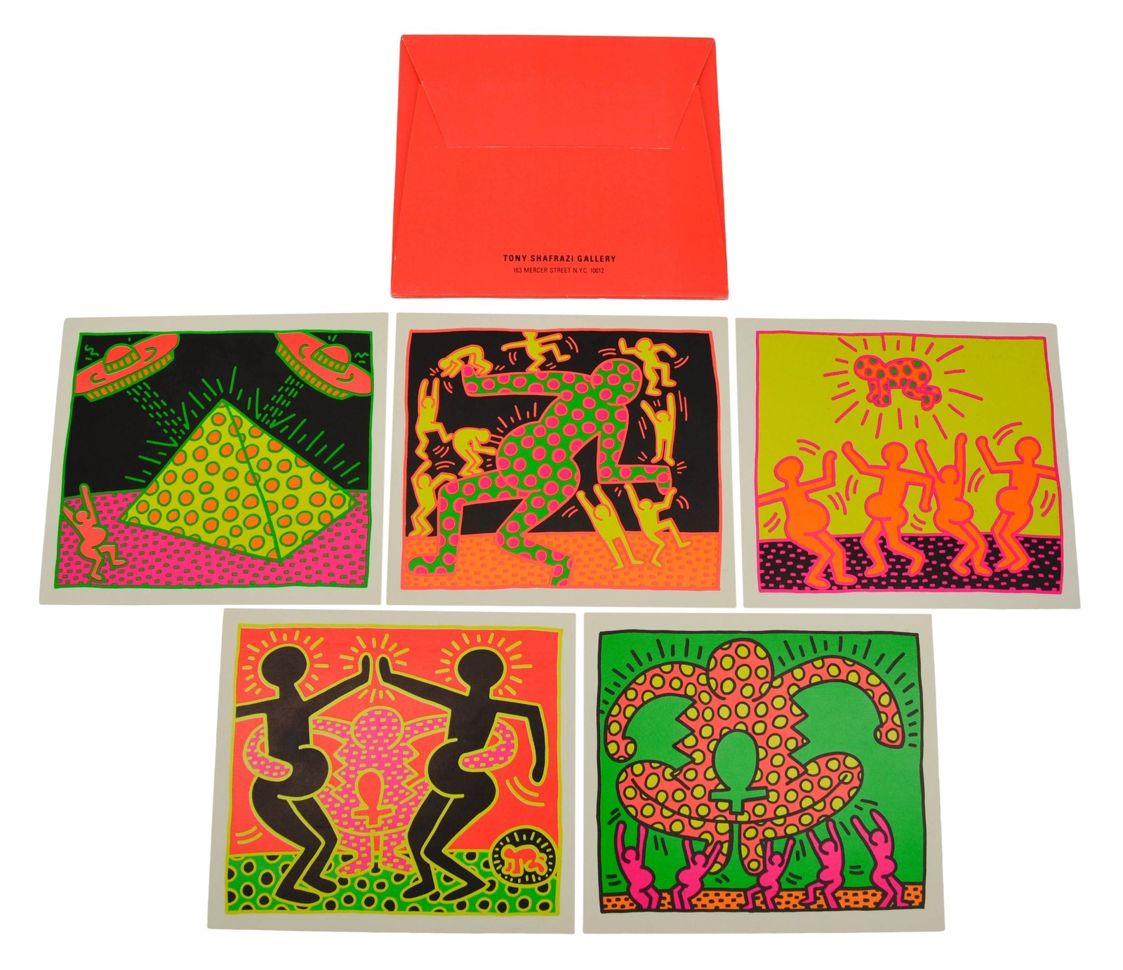 The Fertility Suite ~ KEITH HARING ~ Promo Cards ~ Tony Shafrazi Gallery 1983