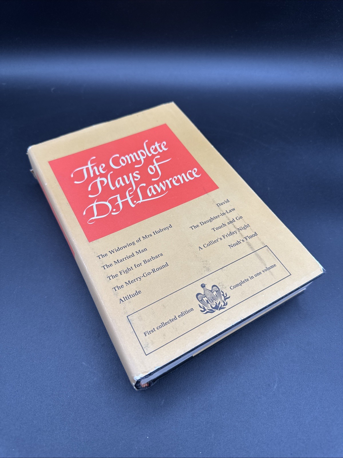 The Complete Plays Of DH Lawrence 1966 HC DJ 1st Ed