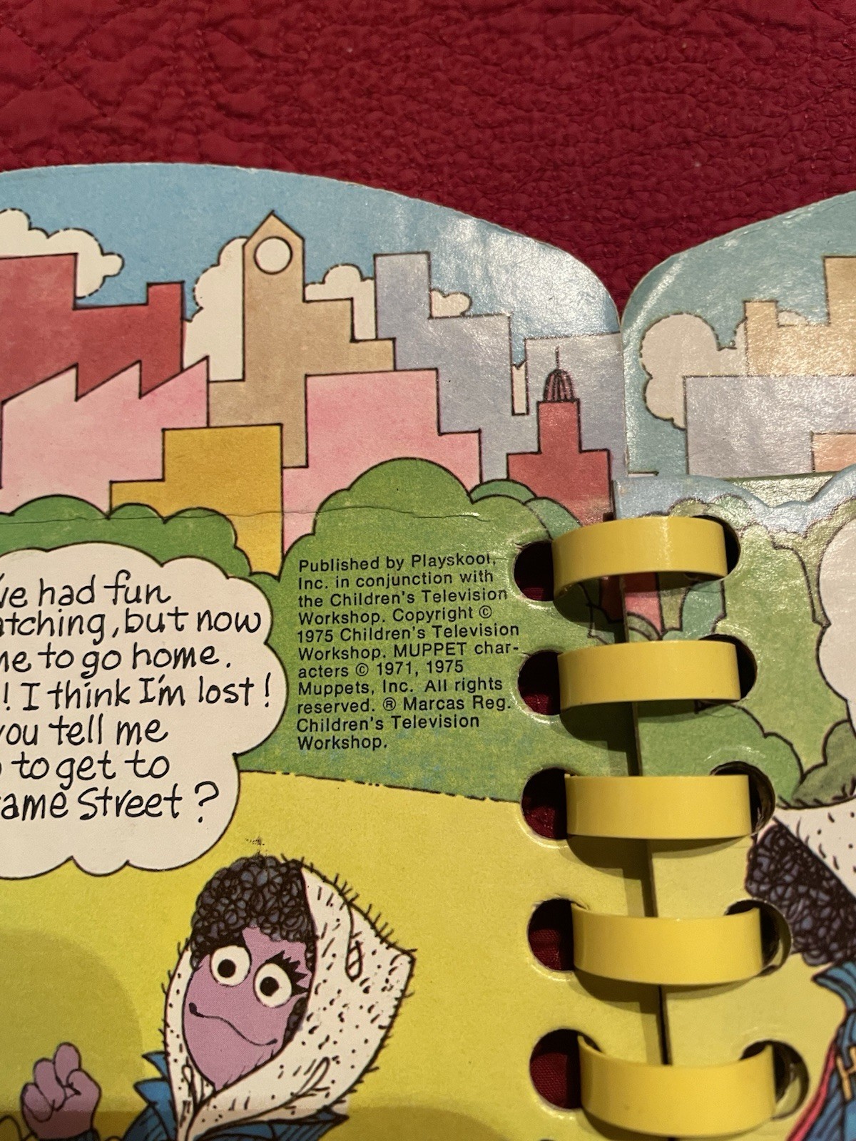 Playskool Board Book Can You Tell Me How To Get To Sesame Street? 1975
