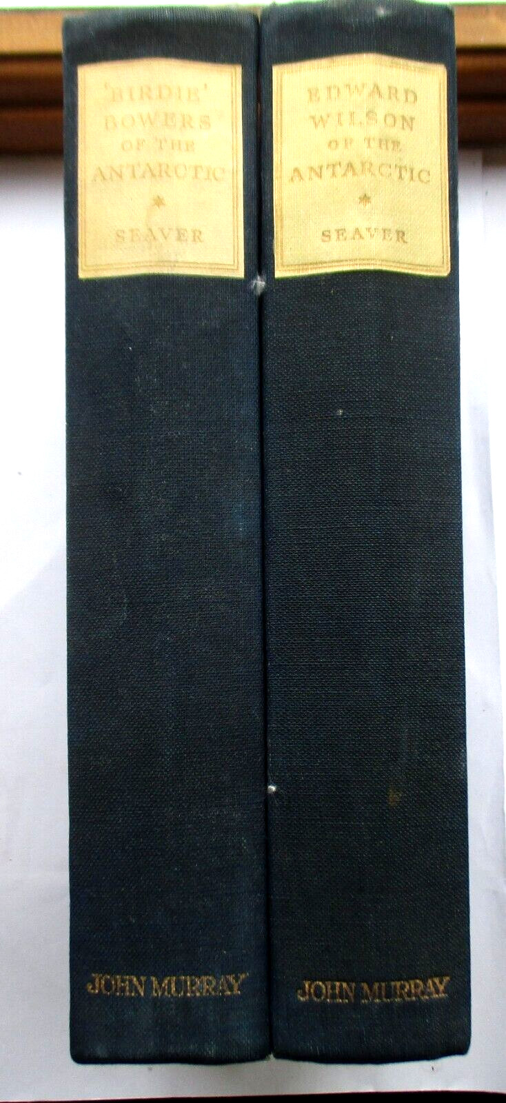 2 BOOK SET: ‚BIRDIE BOWERS‘ & EDWARD WILSON G SEAVER (HB JOHN MURRAY 1938/1935)