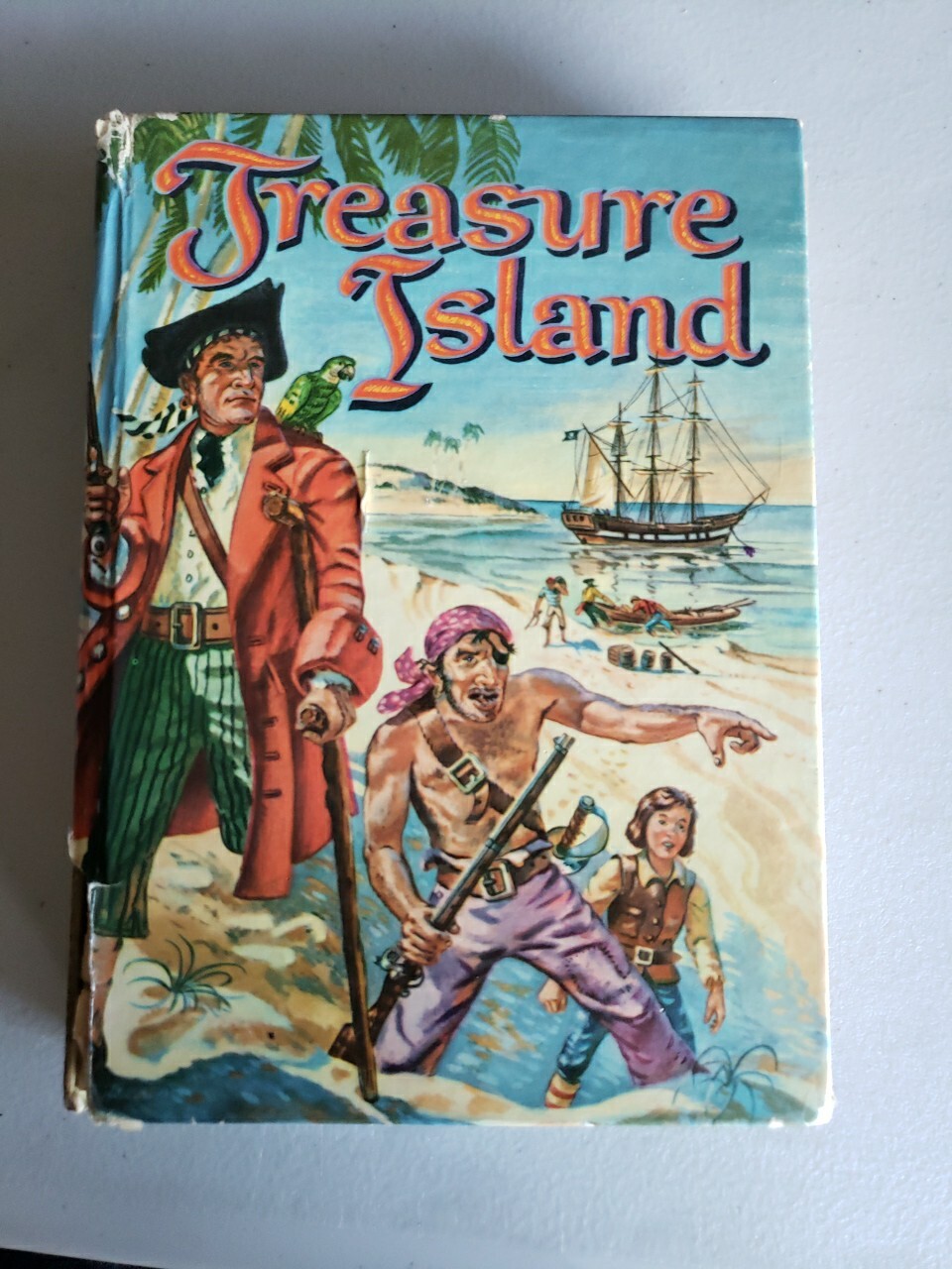 Vintage 1955 Treasure Island Book Hardcover Racine Wisconsin Whitman Publishing