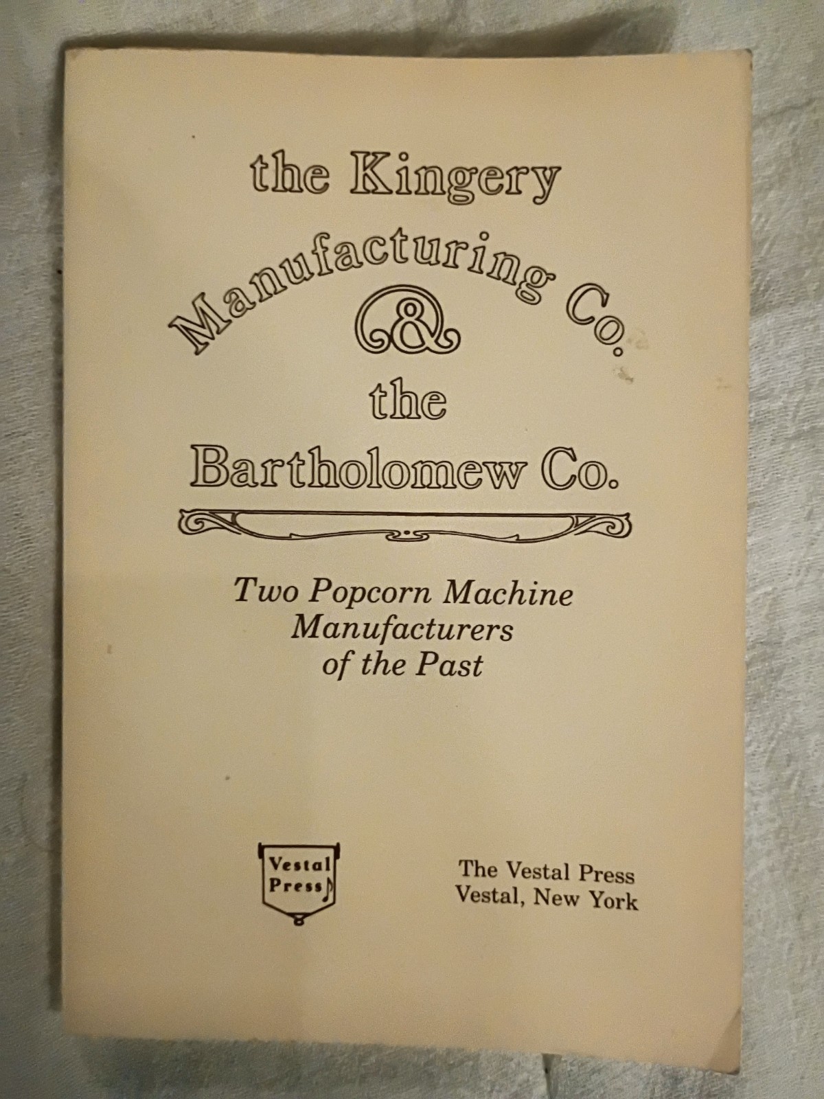 The Kingery Manufacturing Co. & The Bartholemew Co. Two Popcorn Machine Manufact
