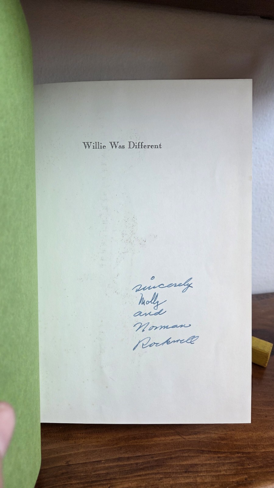 1969 – Willie Was Different- MOLLY NORMAN ROCKWELL Autographed Signed (HC,DJ