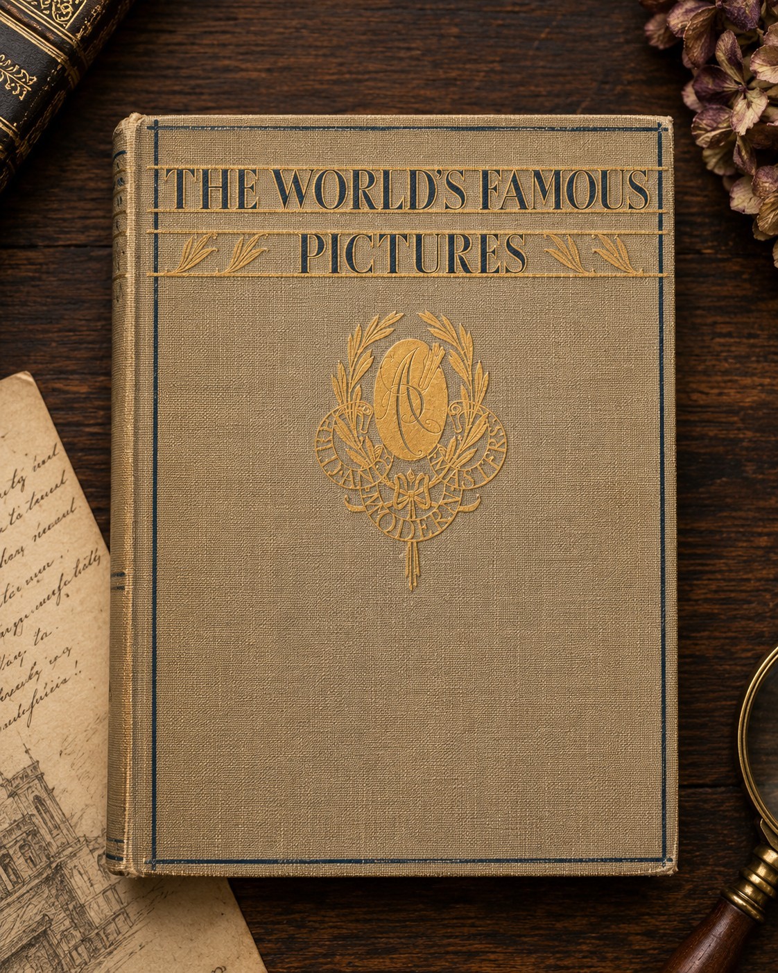 World’s Famous Pictures Vol I Antique Art Book 144 Mezzogravures 12 Color Plates