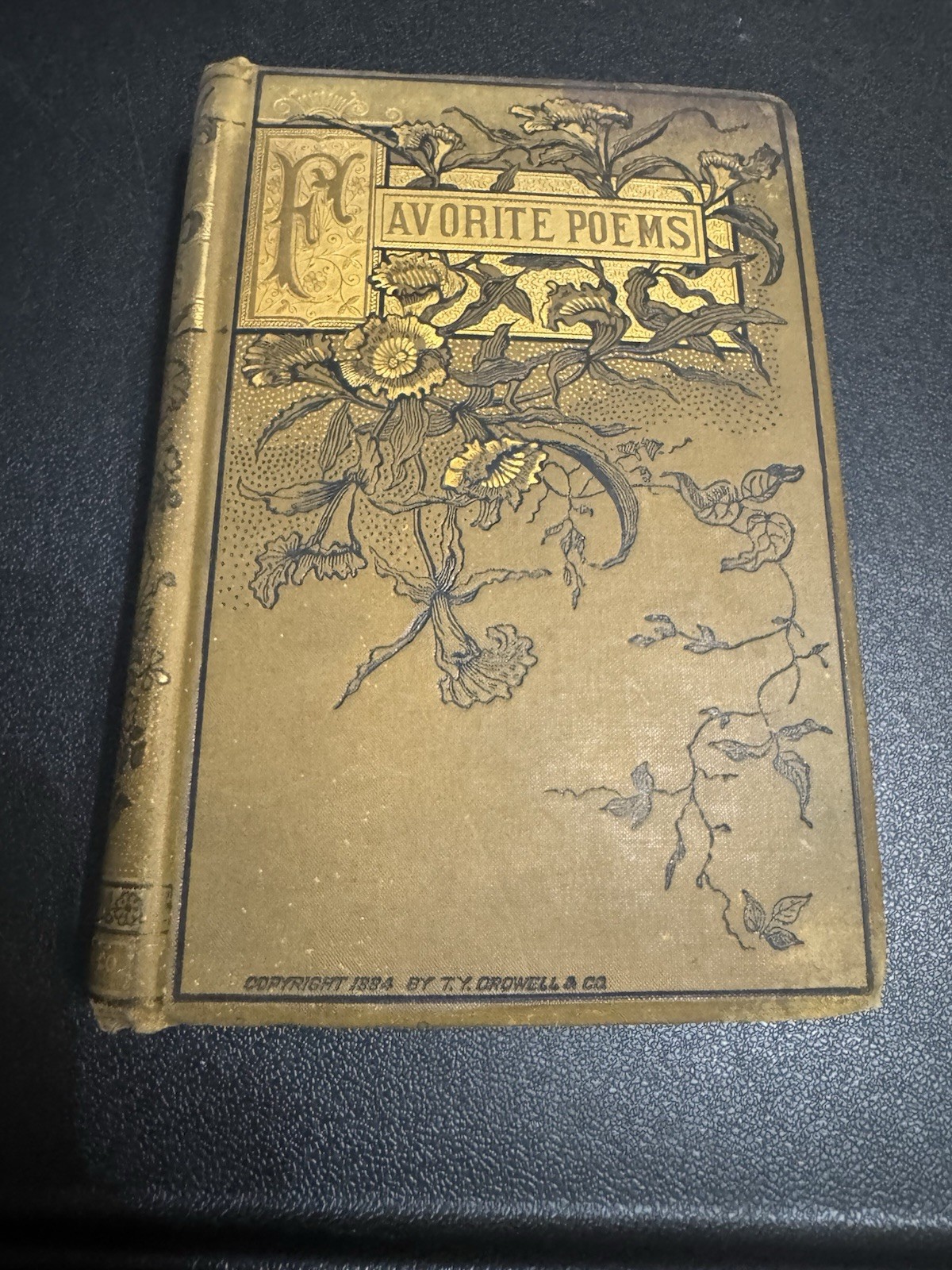 1884 Favorite Poems from English and American Authors Thomas Crowell (HC) 1st Ed