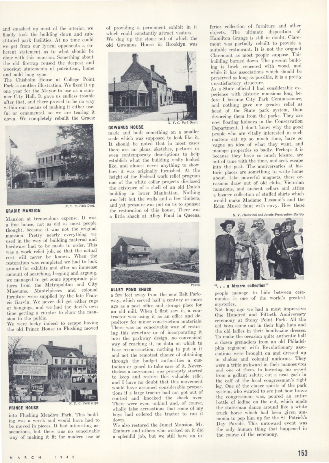 1940 Article * The Changing City by Robert Moses New York’s „Master Builder“