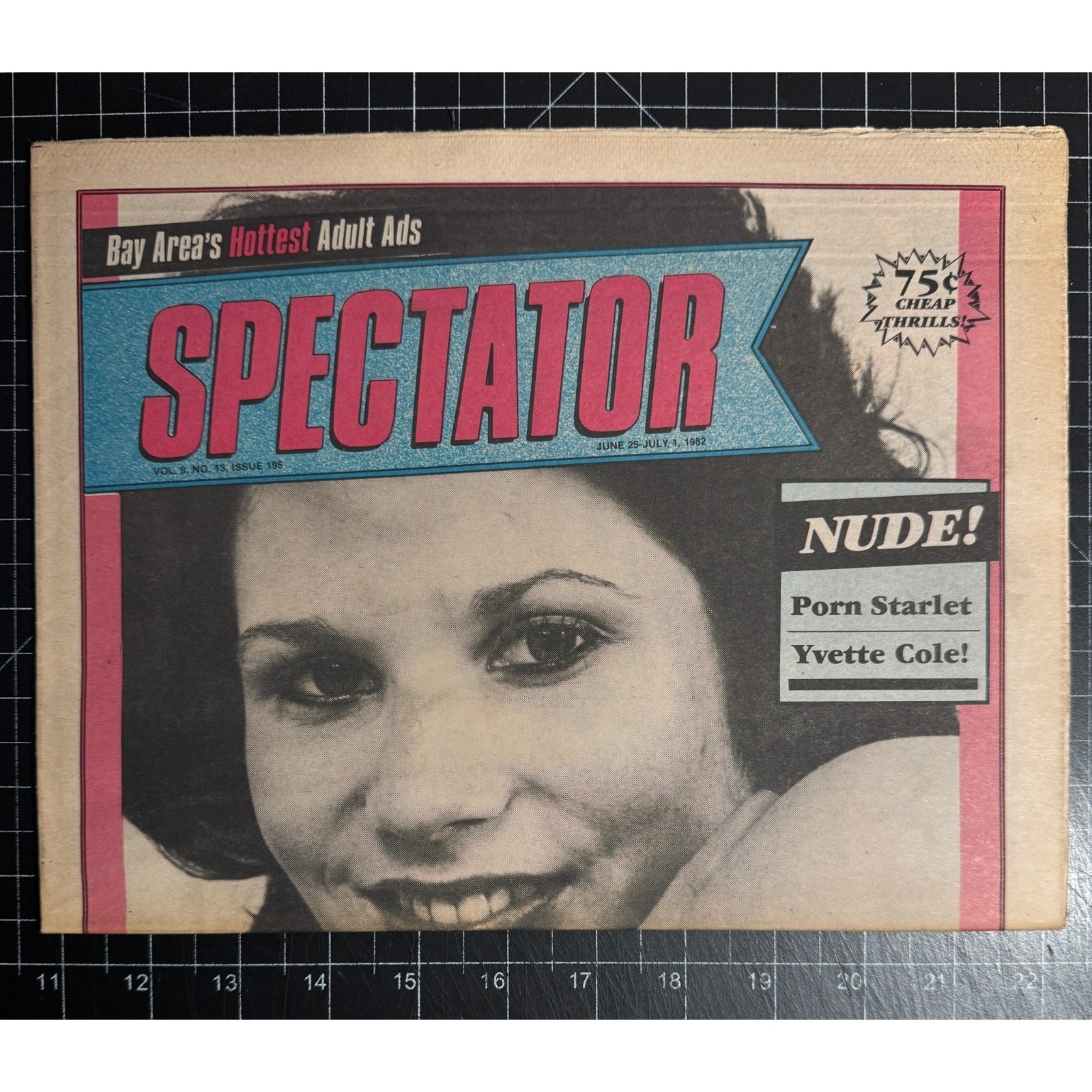 RARE – the Spectator v8n13 Issue 195 Uncirculated Bay Area Newsprint VG+ 6/25/82