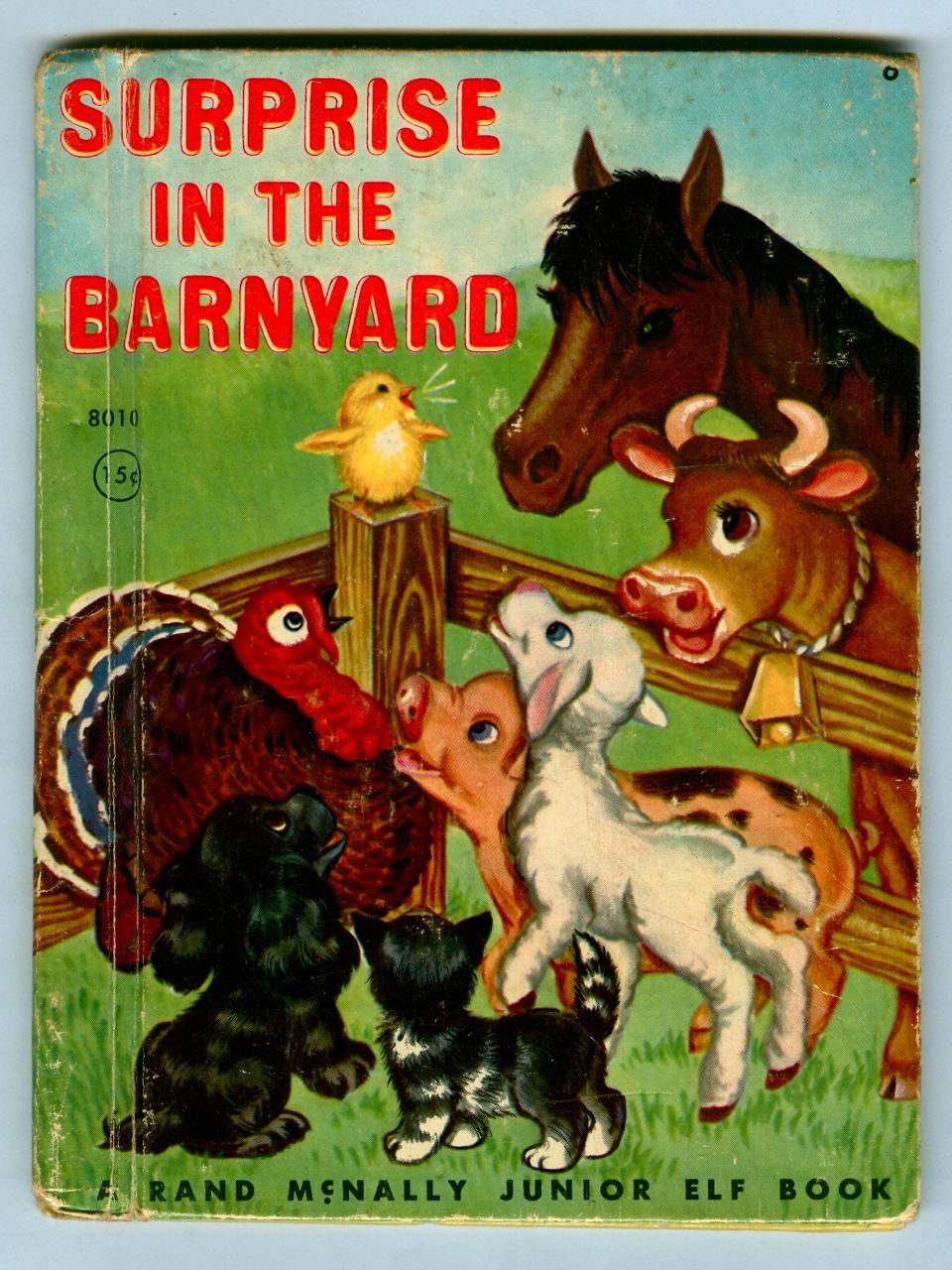 SURPRISE in the BARNYARD by Martha Cranford! Vintage 1952 JUNIOR ELF Book #8010!