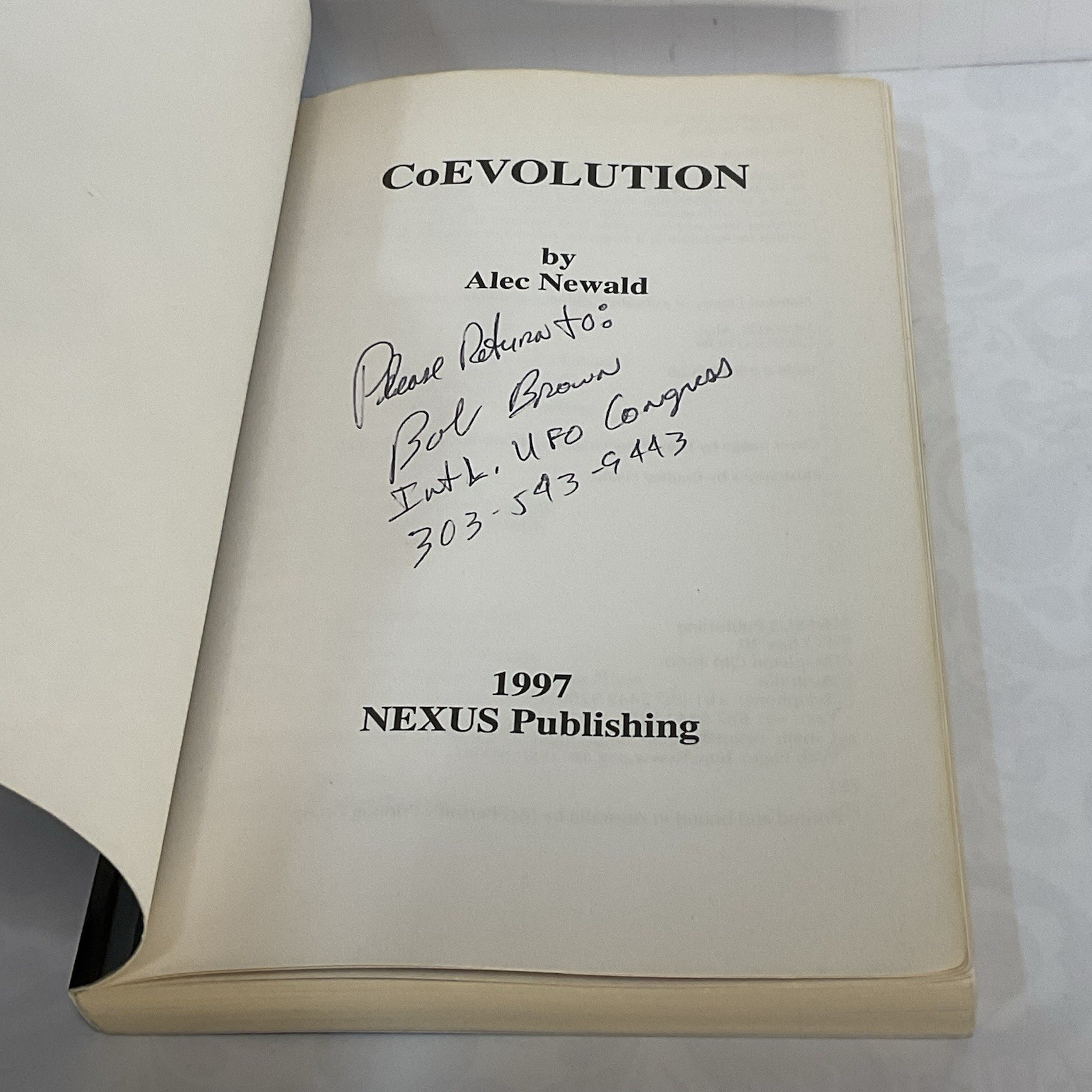 Bob Brown Archive: Coevolution (Alec Newald) – Founder’s Working Reference Copy