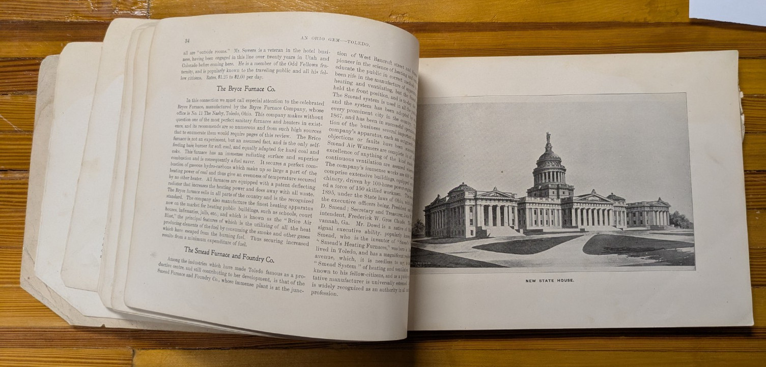 An Ohio Gem Antique 1897 Toledo OH Local Business History Book Mercantiles