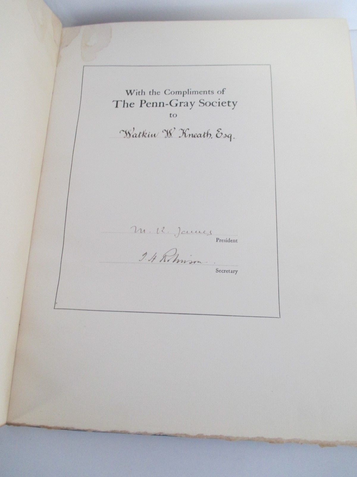 WILLIAM PENN Thomas Gray & Stoke Poges, 1930 Illus 1st Ed, Penn-Gray Society