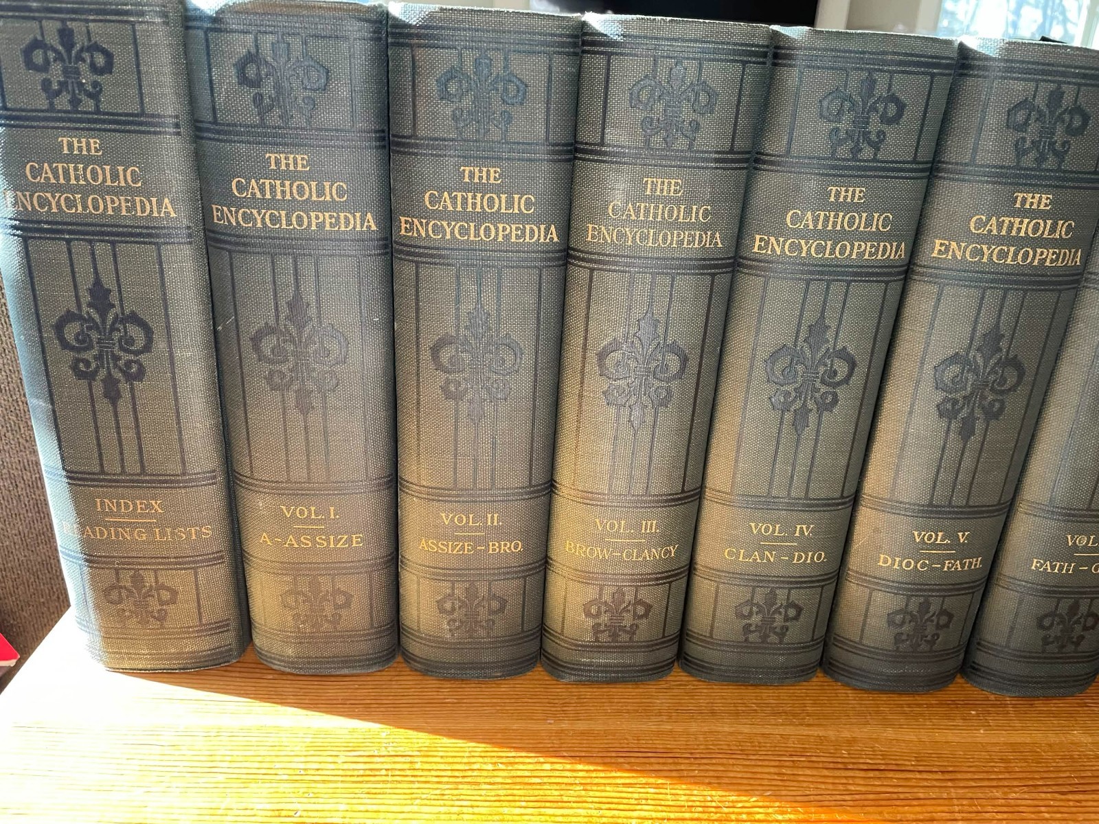1907-1914 Catholic Encyclopedia 16 Vols. Complete Set W/ Index, First Edition