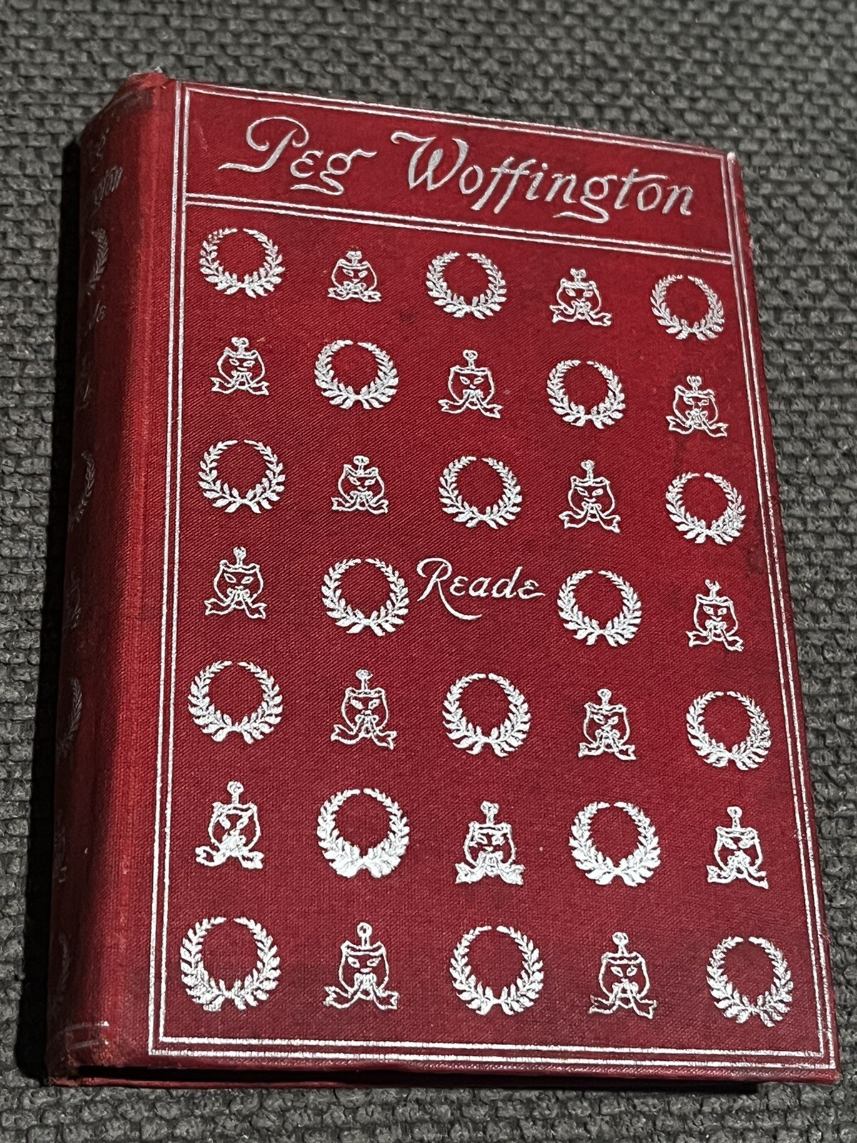 Peg Woffington by Charles Reade 1852 Silver Gilted Boards Antique Hardcover Book