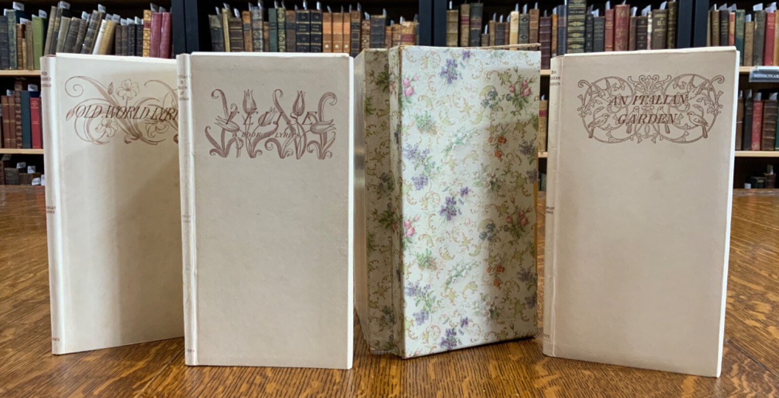 1897 Three Eds. of Poetry Printed by Tho. Mosher in Beautiful Flower Slip-Case