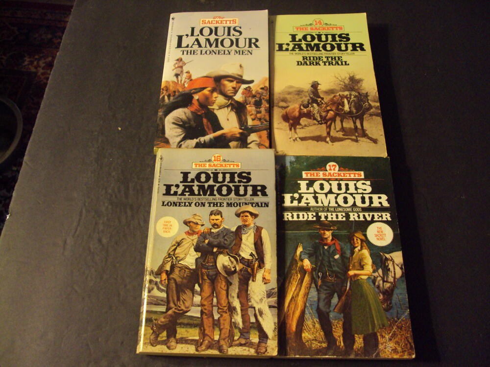 Louis L’Amour 4 PB Novels The Lonely Men, Ride Dark Trail Plus 2 ID:841 ID:84194