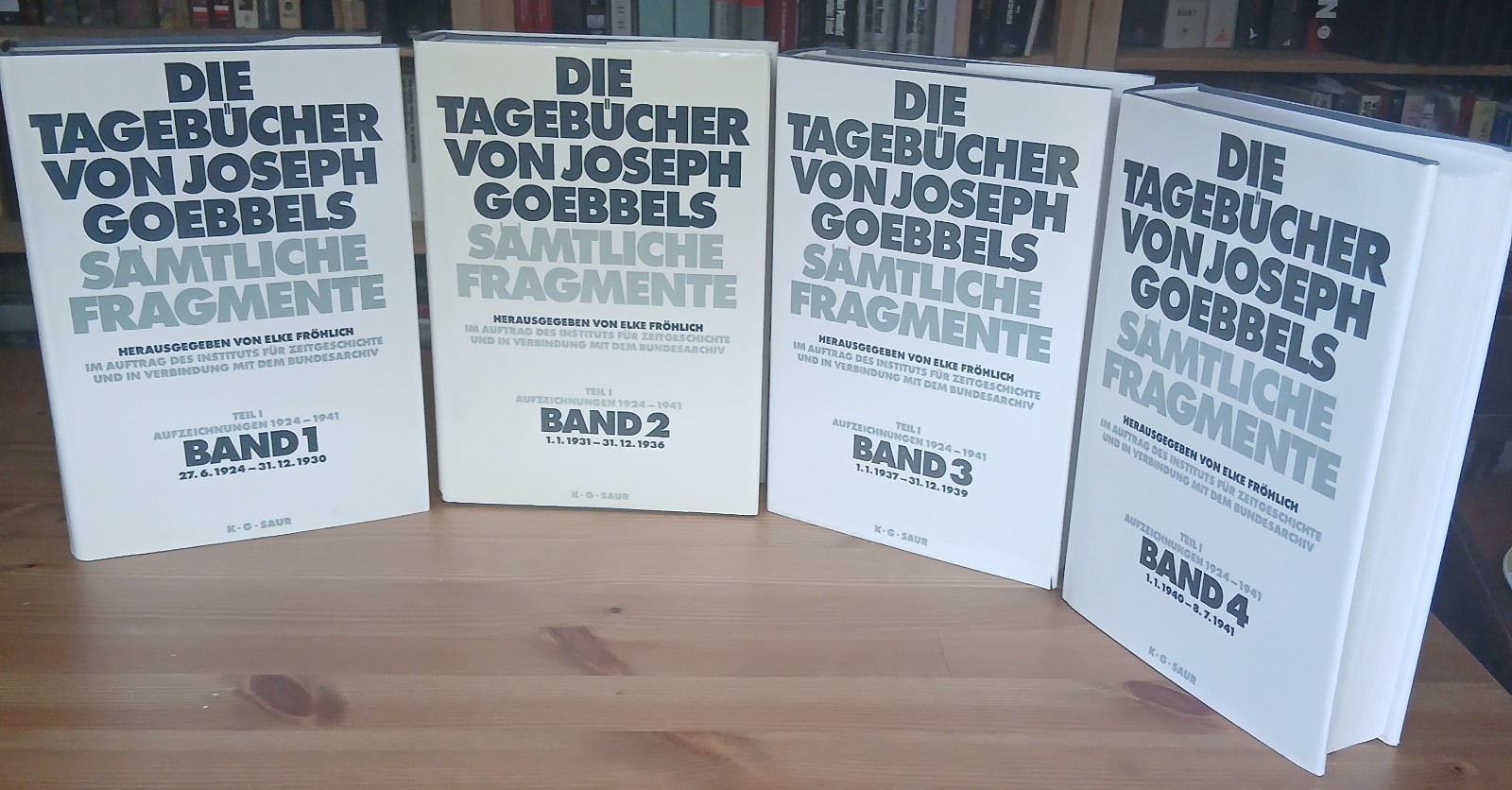 Die Tagebücher von Joseph Goebbels. Sämtliche Fragmente Vols. 1-4