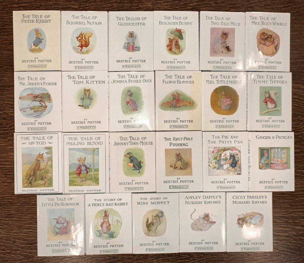 The Original Peter Rabbit Books~Beatrix Potter box set of 23 COMPLETE HCDJ