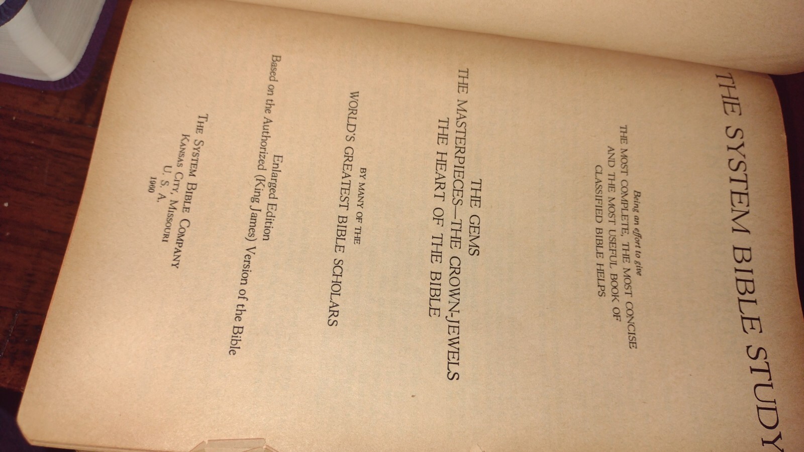 THE SYSTEM BIBLE STUDY Enlarged Ed. Morocco Leather 1960