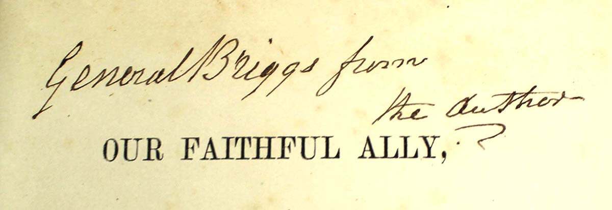 1865-Hastings Fraser OUR FAITHFUL ALLY NIZAM-SIGNED+LETTER & MAP-British India