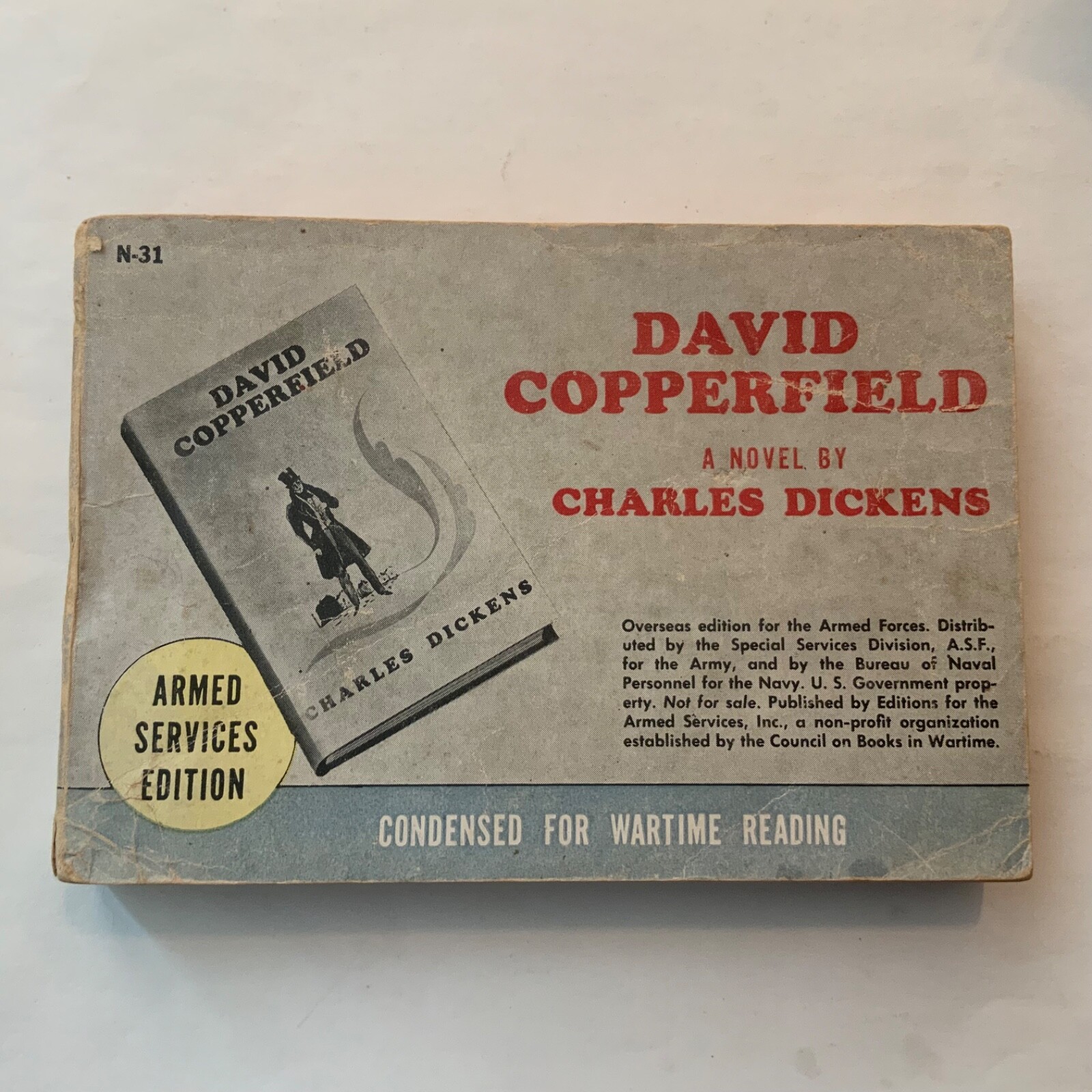 David Copperfield *by Charles Dickens 1944 Armed Services Edition N-31 / G+- VG-