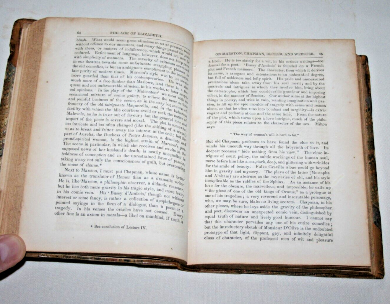 1845 LECTURES on the DRAMATIC LITERATURE AGE of ELIZABETH William Hazlitt LEATHR