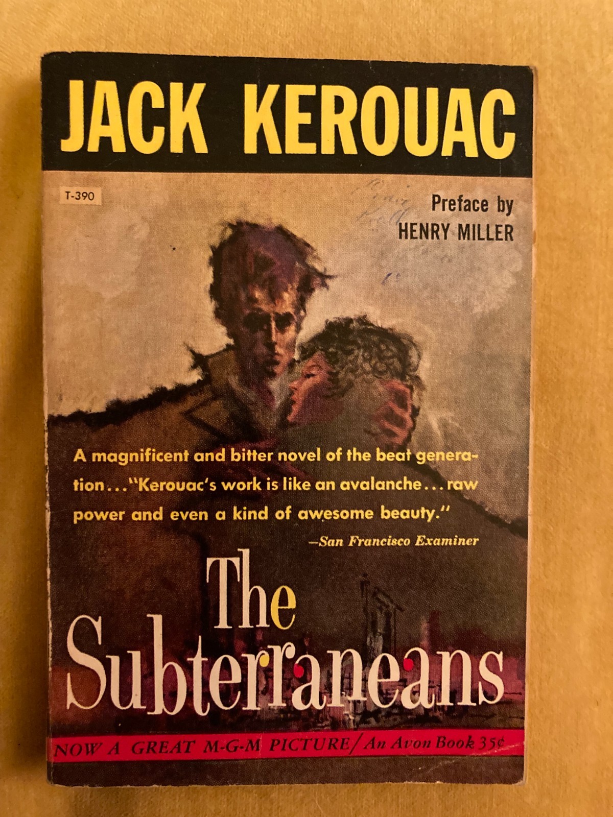 Jack Kerouac – The Subterraneans (1959 Avon Paperback T-390) Beat Generation