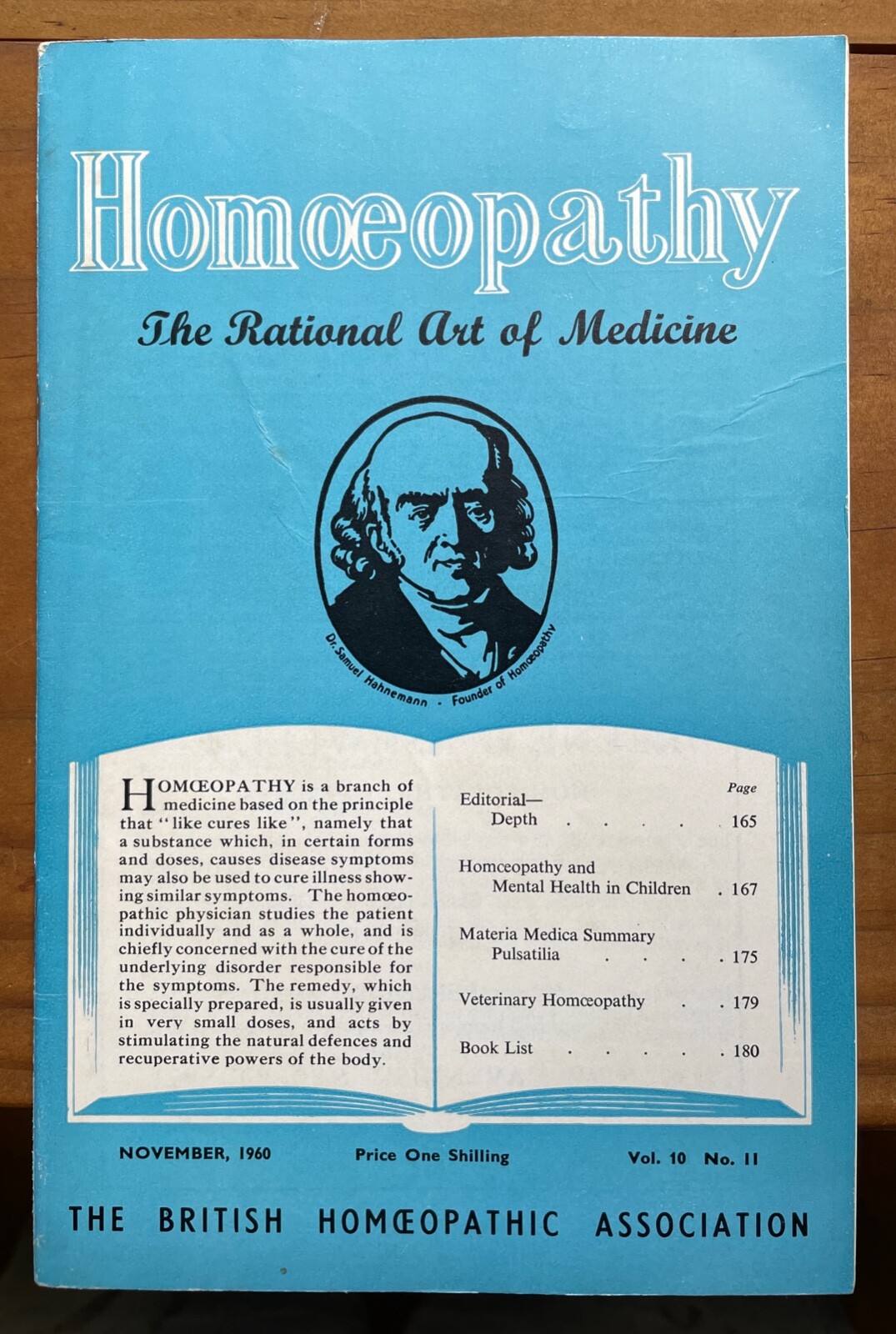 HOMOEOPATHY: BRITISH HOMOEOPATHIC ASSN – ALTERNATIVE NATURAL MEDICINE, Nov 1960