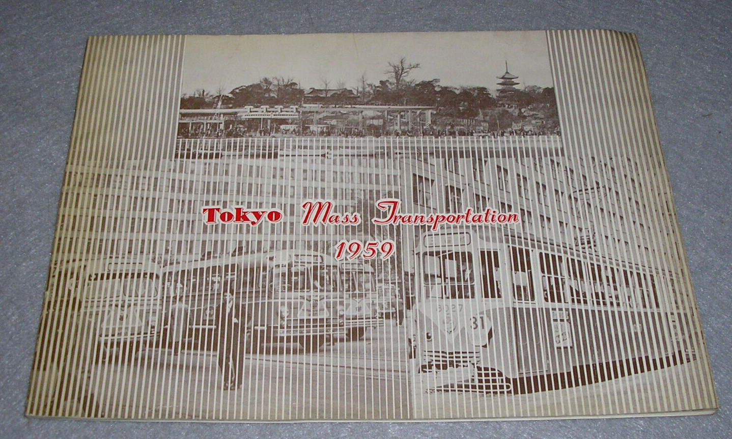 Vintage Tokyo Japan Book Mass Transportation Railroad Bus Subways Trains 1959