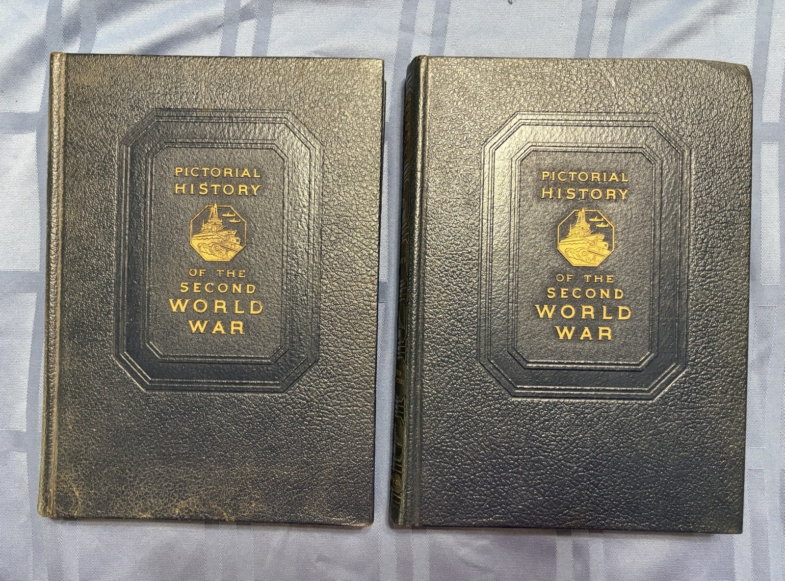 Pictorial History Of The Second World War Wm H Wise & Co 1944 Vols 1 & 2 WWII HC