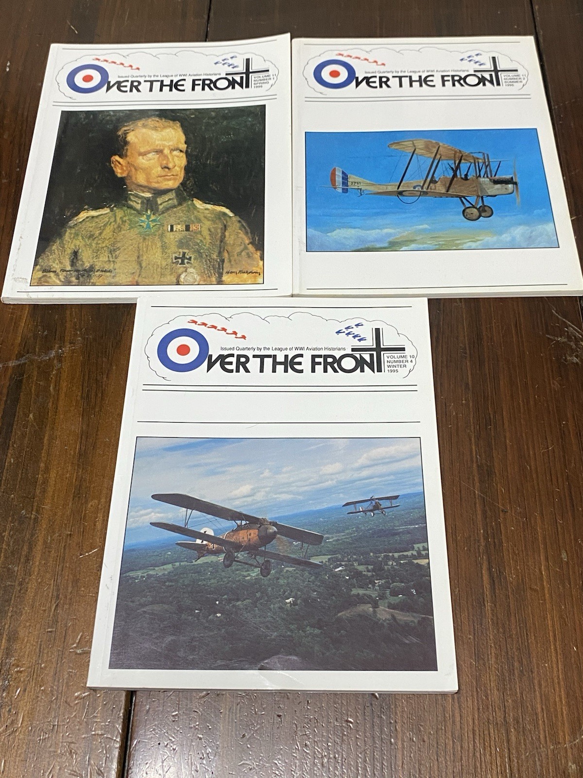 Over The Front World War I Aviation Magazine 1995 & 1996 Lot Of 3