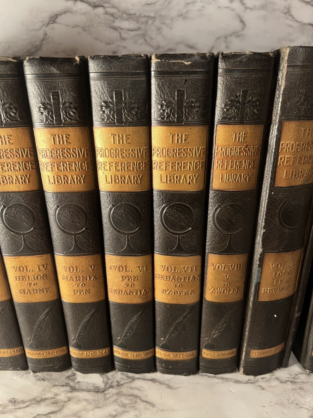1939 The Progressive Reference Library + Loose Leaf Revision Service 1-10 Books