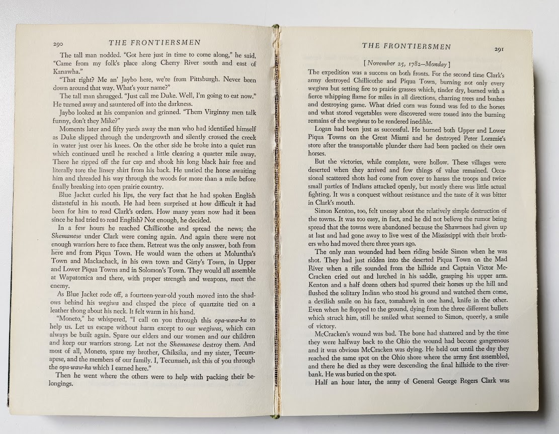 The Frontiersmen – Allan W. Eckert – 1st Printing – 1967 Hardcover Little Brown