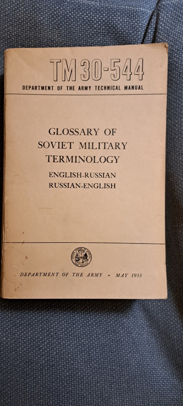 TM-30-544 May 1955 Glossary of Soviet Military Terminology